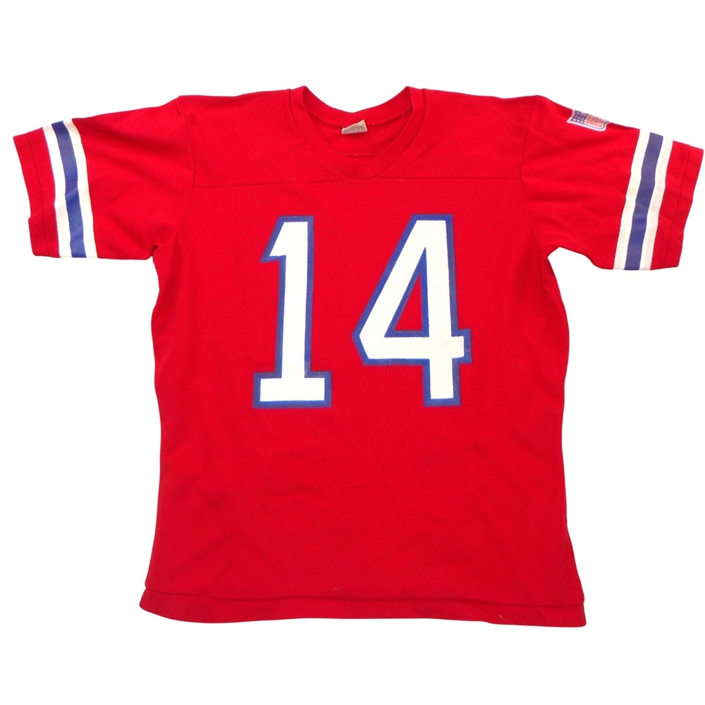 Vintage Rawlings NFL New England Patriots Jersey‎ Red 14 Mens Medium USA